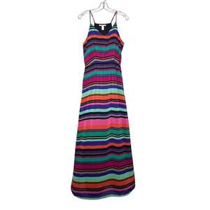Gap Women’s Size 8 Multicolor Striped Maxi Dress Sleeveless